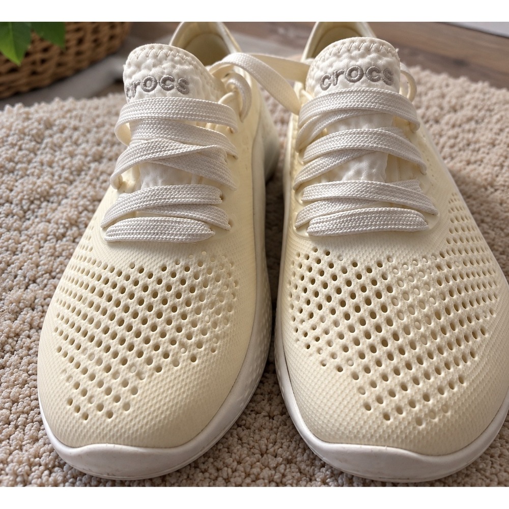Crocs LiteRide 360 Pacer Women's 6 Cream White Sneakers 206705